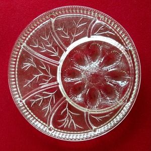 COPY - Large glass egg relish tray.